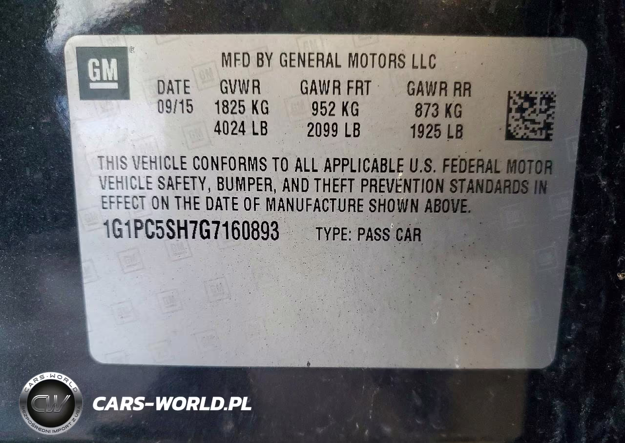 2016 Chevrolet Cruze Limited Ls VIN:1G1PC5SH7G7160893 - 12