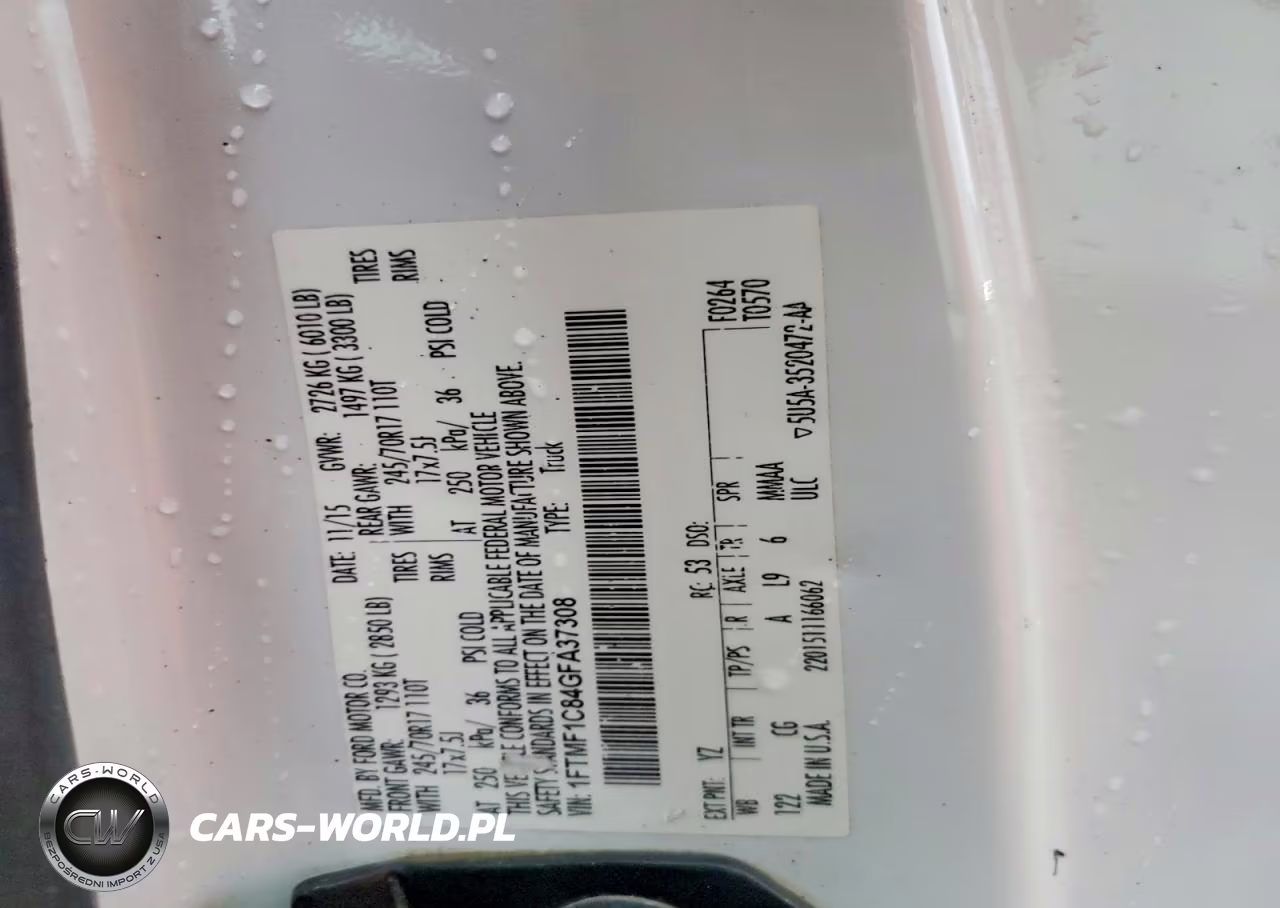 2016 Ford F150 VIN:1FTMF1C84GFA37308 - 12