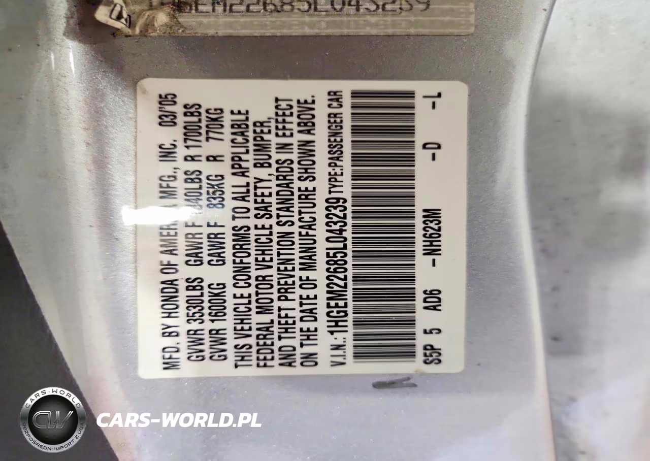 2005 Honda Civic Lx VIN:1HGEM22685L043239 - 12