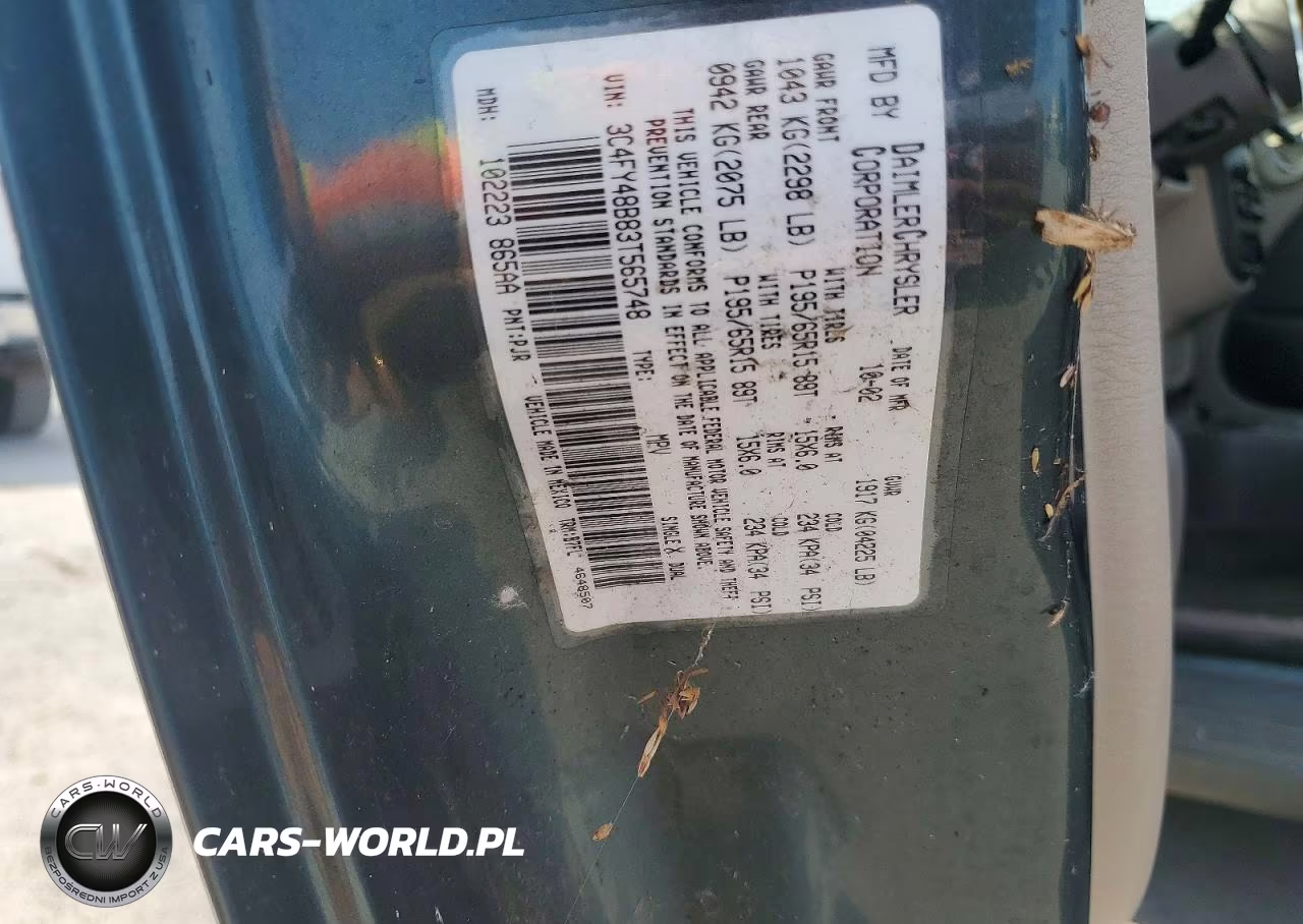 2003 Chrysler Pt Cruiser Classic VIN:3C4FY48B83T565748 - 13