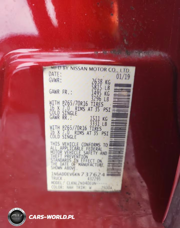 2019 Nissan Frontier Sv VIN:1N6AD0EV6KN737624 - 12