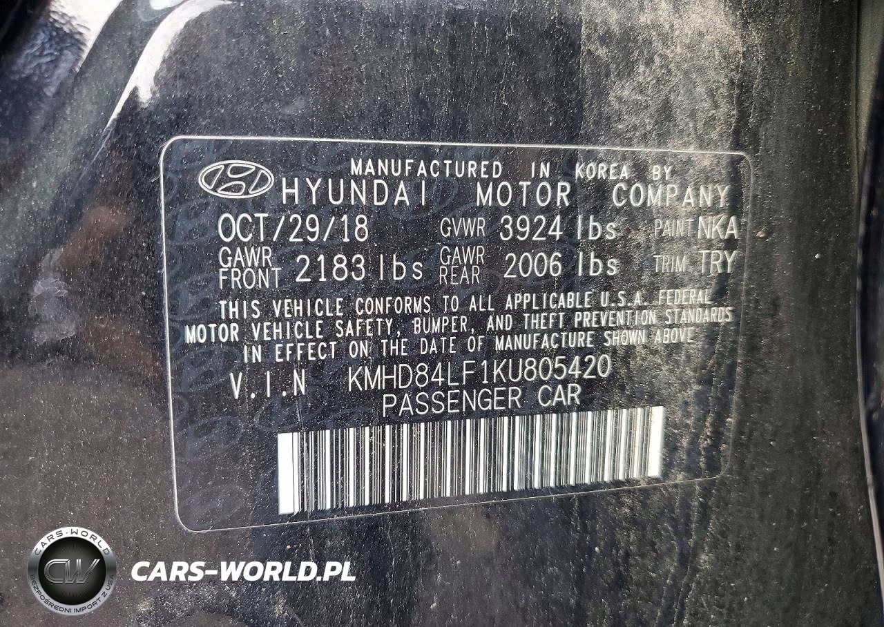 2019 Hyundai Elantra Value Edition VIN:KMHD84LF1KU805420 - 12