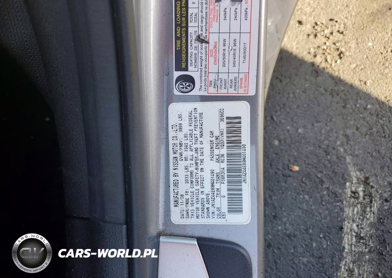 2009 Nissan 370Z Base VIN:JN1AZ44E89M401490 - 12