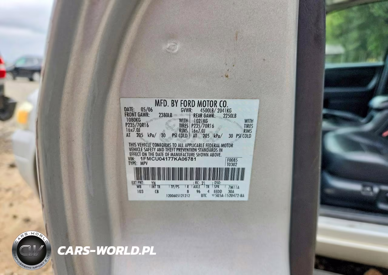 2007 Ford Escape Limited VIN:1FMCU04177KA06781 - 13
