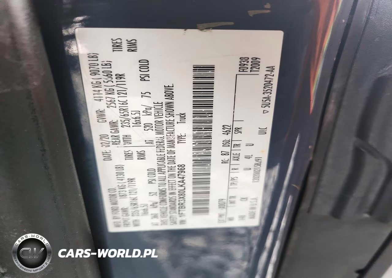 2020 Ford Transit T-250 VIN:1FTBR3X80LKA47968 - 13