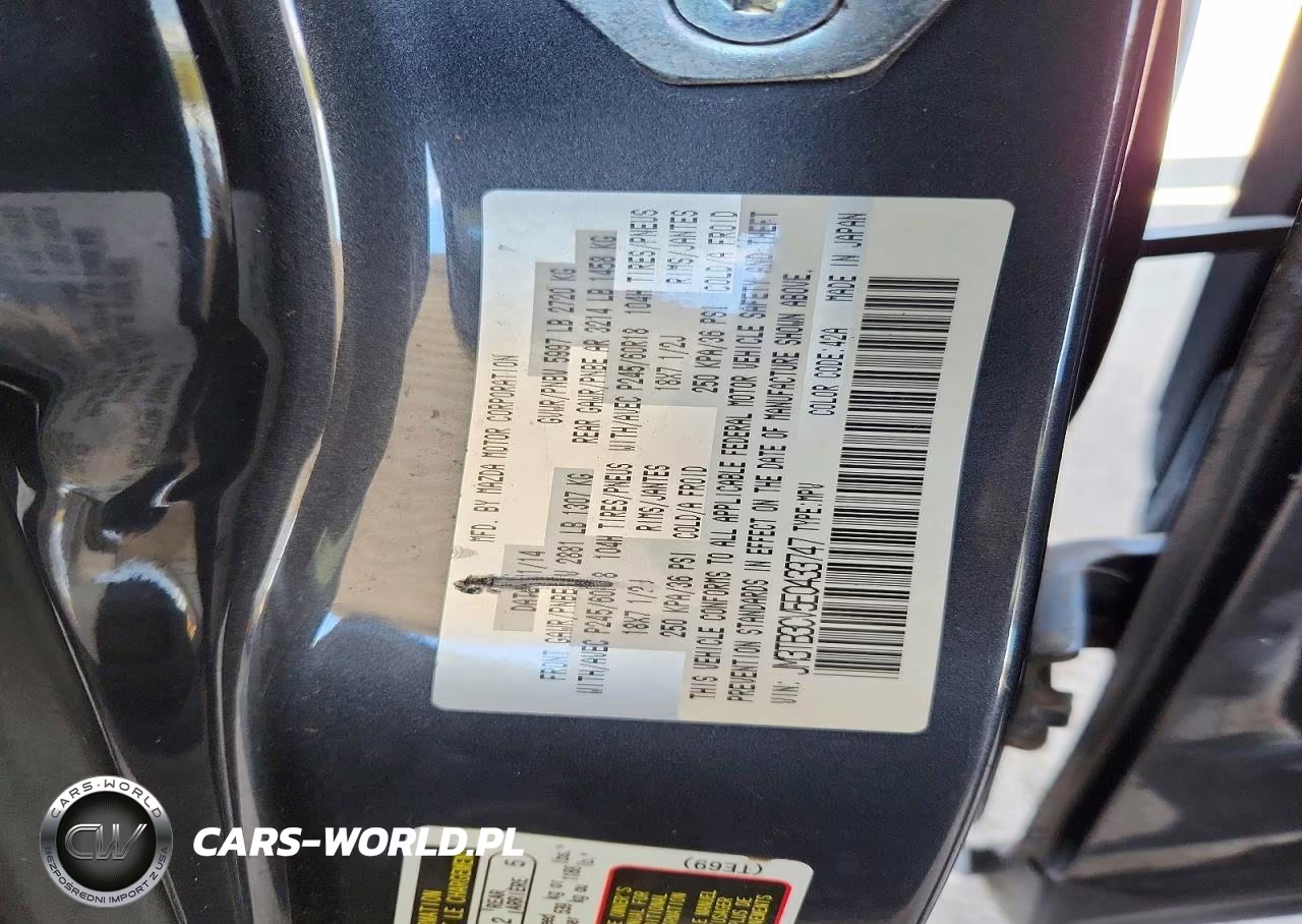 2014 Mazda Cx-9 Touring VIN:JM3TB3CV5E0433747 - 12