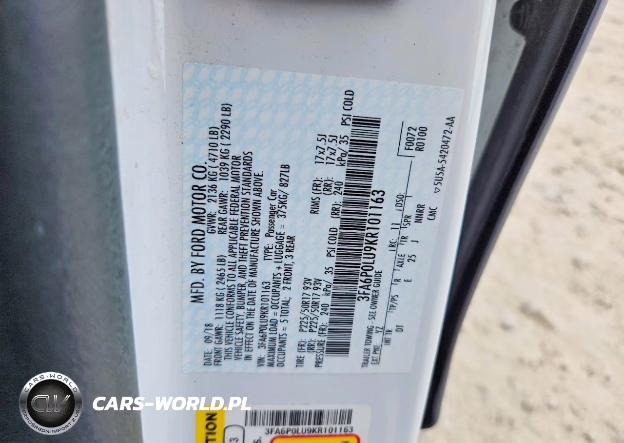 2019 Ford Fusion Se VIN:3FA6P0LU9KR101163 - 12