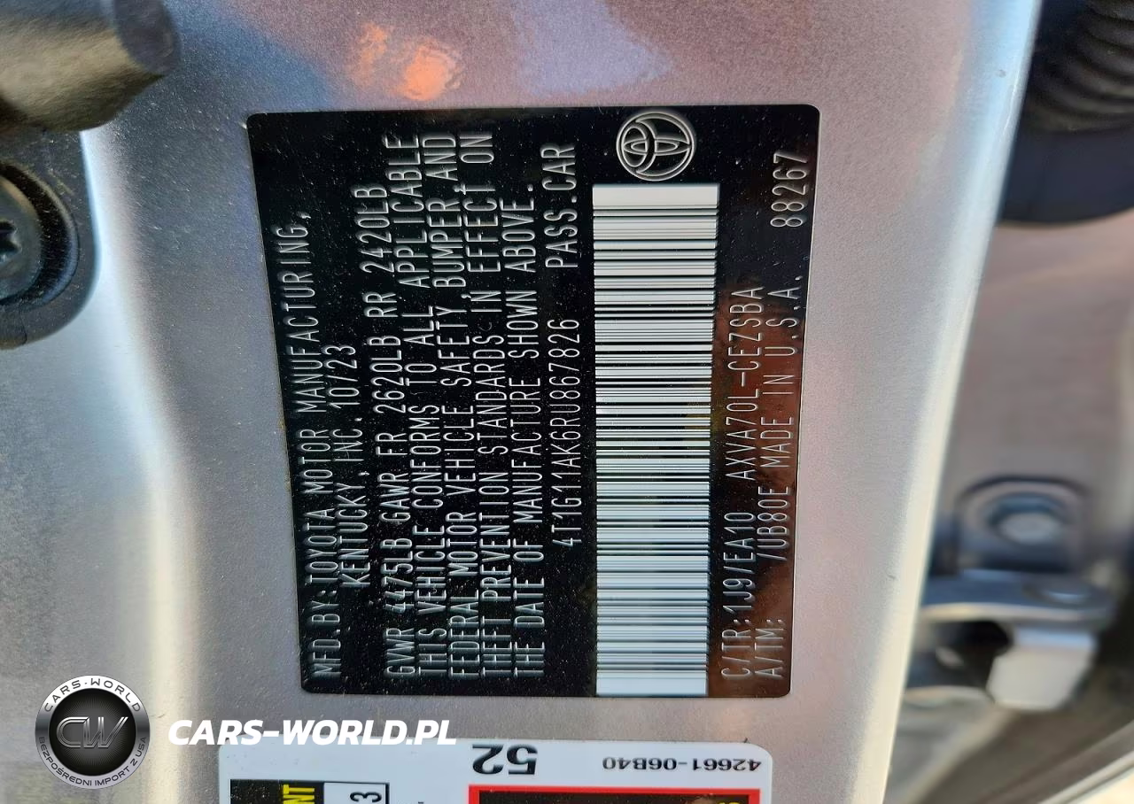 2024 Toyota Camry Se VIN:4T1G11AK6RU867826 - 12