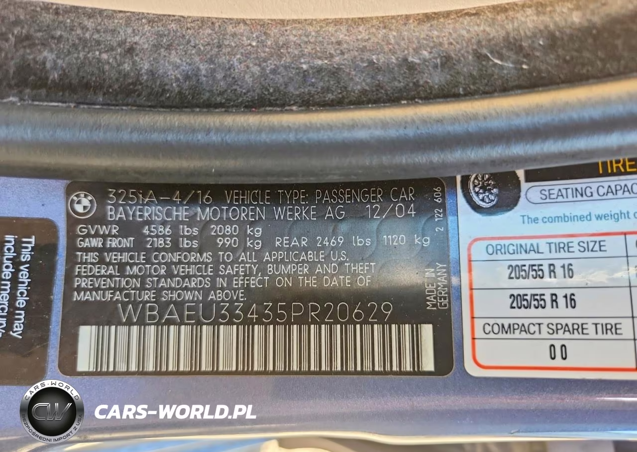 2005 BMW 325 Xi VIN:WBAEU33435PR20629 - 12