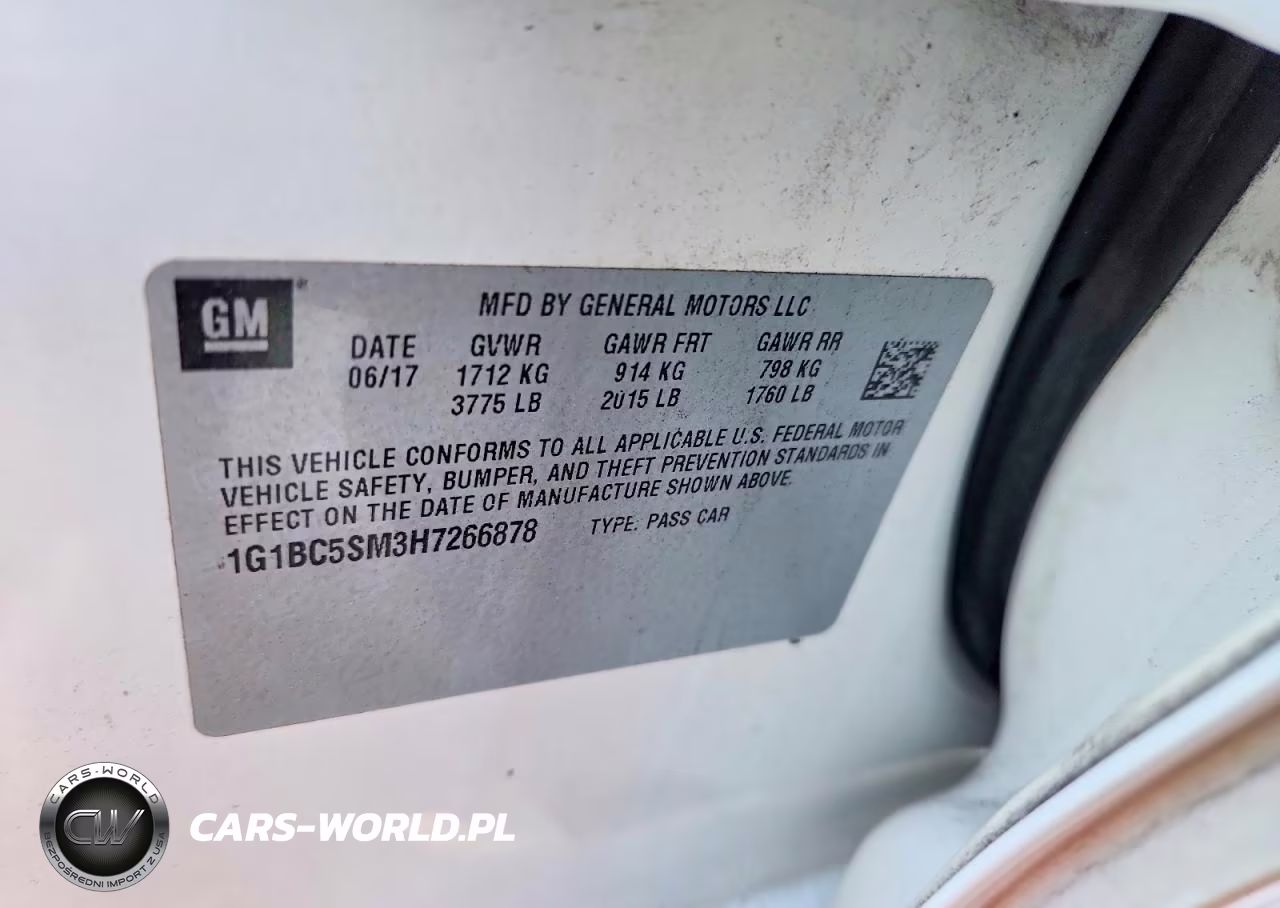 2017 Chevrolet Cruze Ls VIN:1G1BC5SM3H7266878 - 12