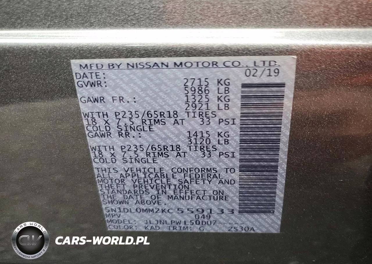 2019 Infiniti Qx60 Pure VIN:5N1DL0MM2KC559133 - 14