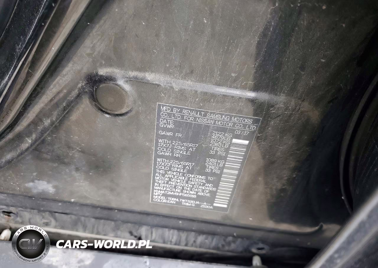 2017 Nissan Rogue Sv VIN:KNMAT2MV6HP565918 - 14