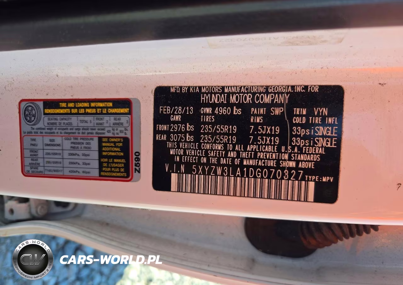 2013 Hyundai Santa Fe Sport 2.0T VIN:5XYZW3LA1DG070327 - 12