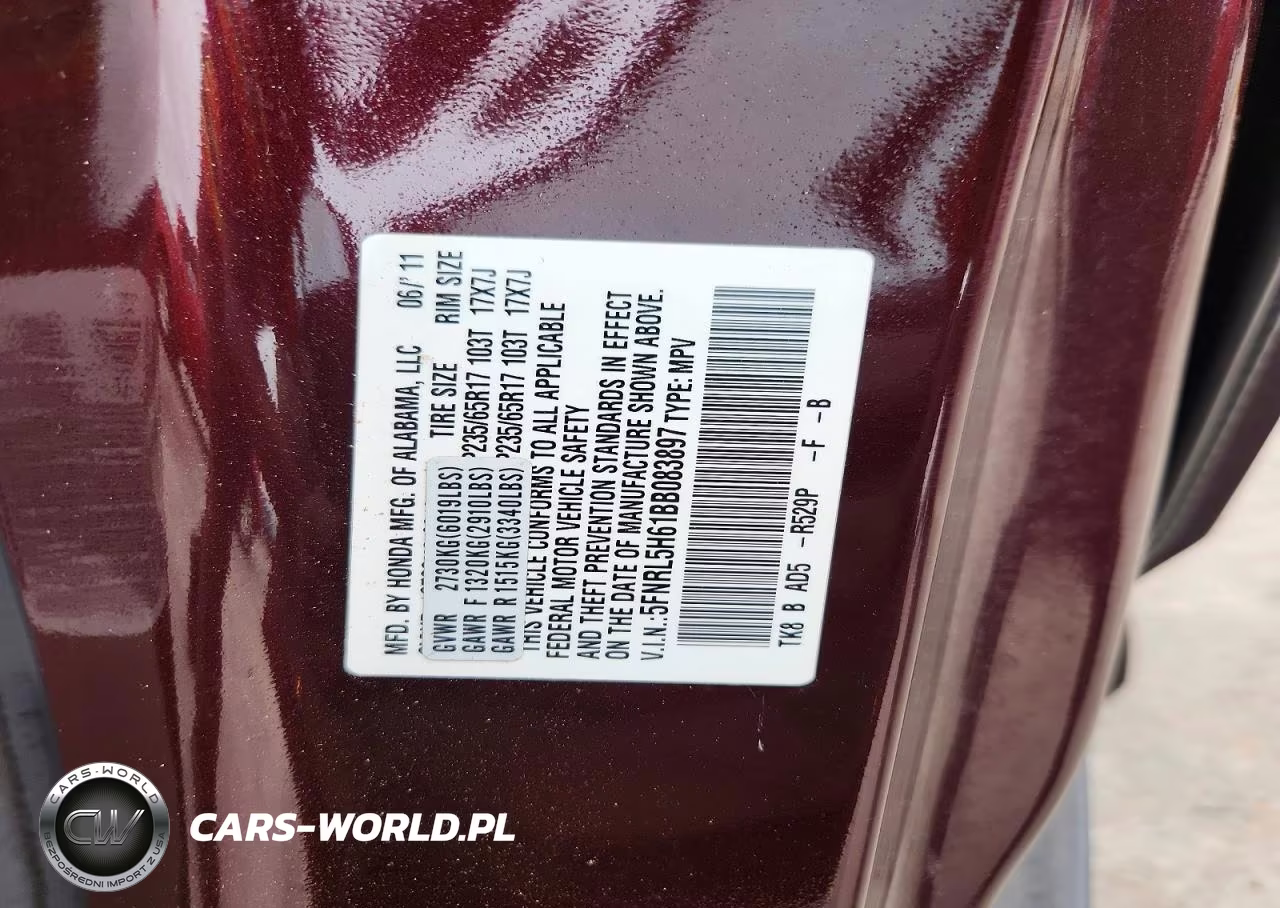 2011 Honda Odyssey Exl VIN:5FNRL5H61BB083897 - 13