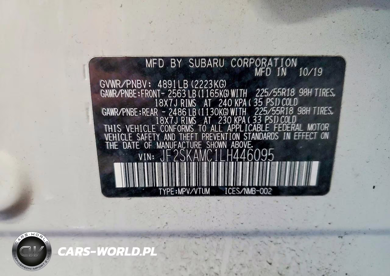 2020 Subaru Forester Sport VIN:JF2SKAMC1LH446095 - 14