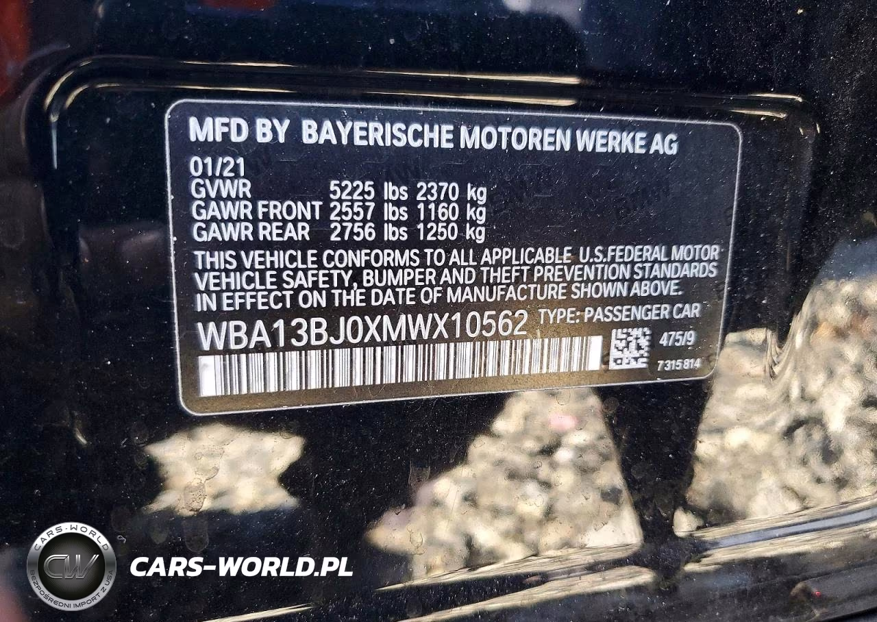 2021 BMW 530 Xi VIN:WBA13BJ0XMWX10562 - 12