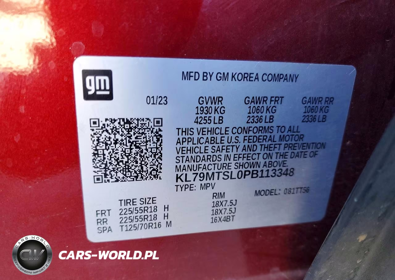 2023 Chevrolet Trailblazer Rs VIN:KL79MTSL0PB113348 - 12