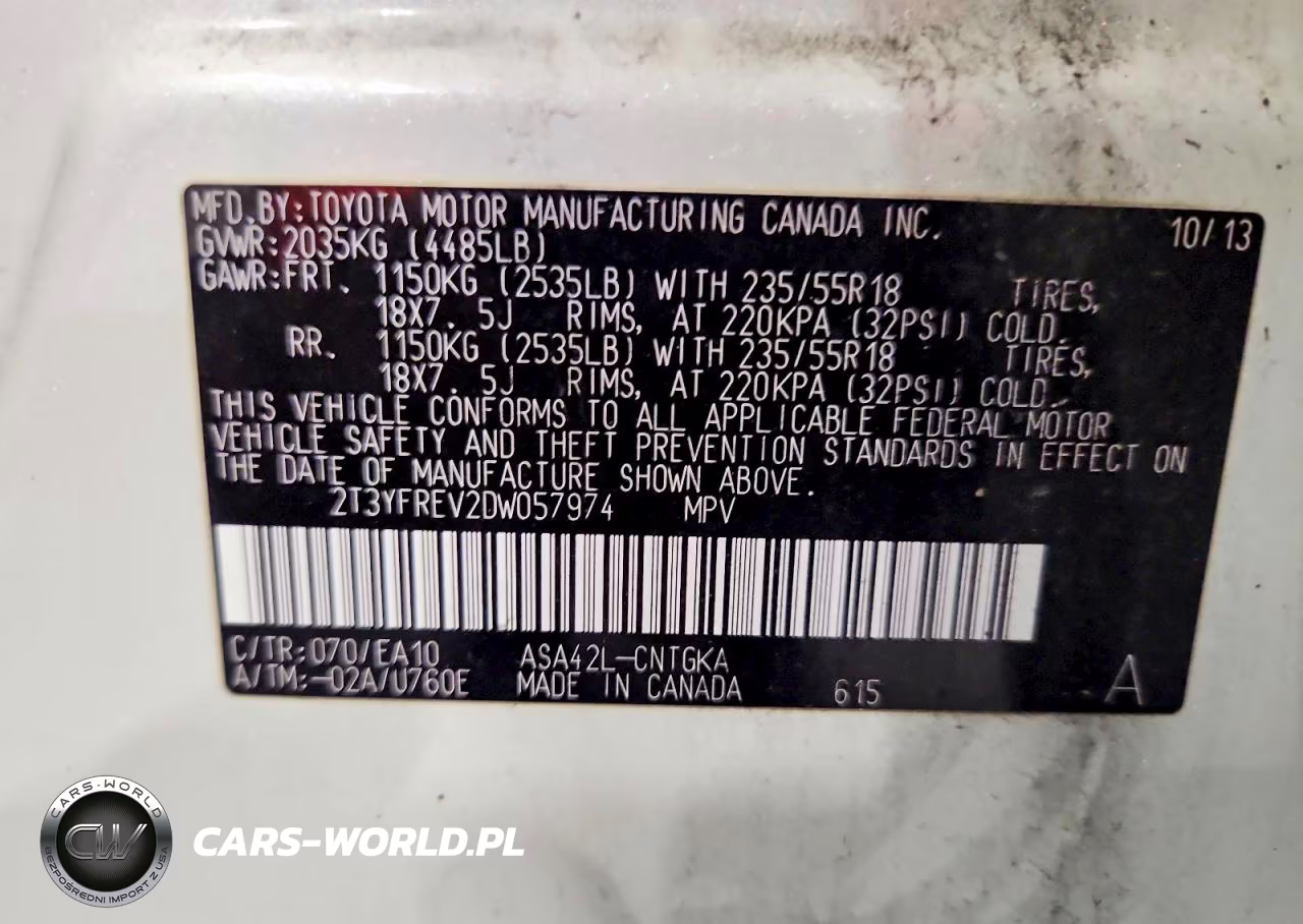 2013 Toyota Rav4 Limited VIN:2T3YFREV2DW057974 - 14
