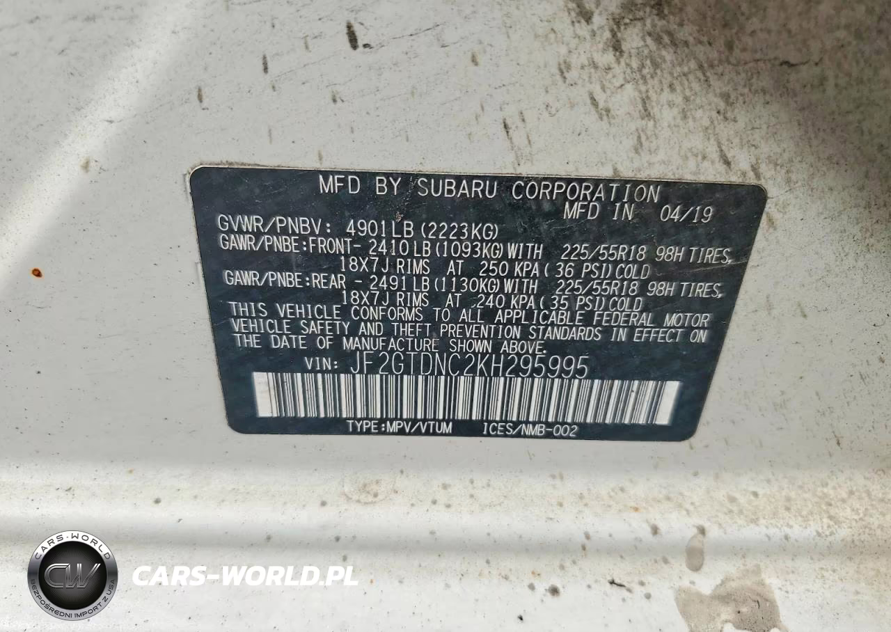 2019 Subaru Crosstrek Limited VIN:JF2GTDNC2KH295995 - 14