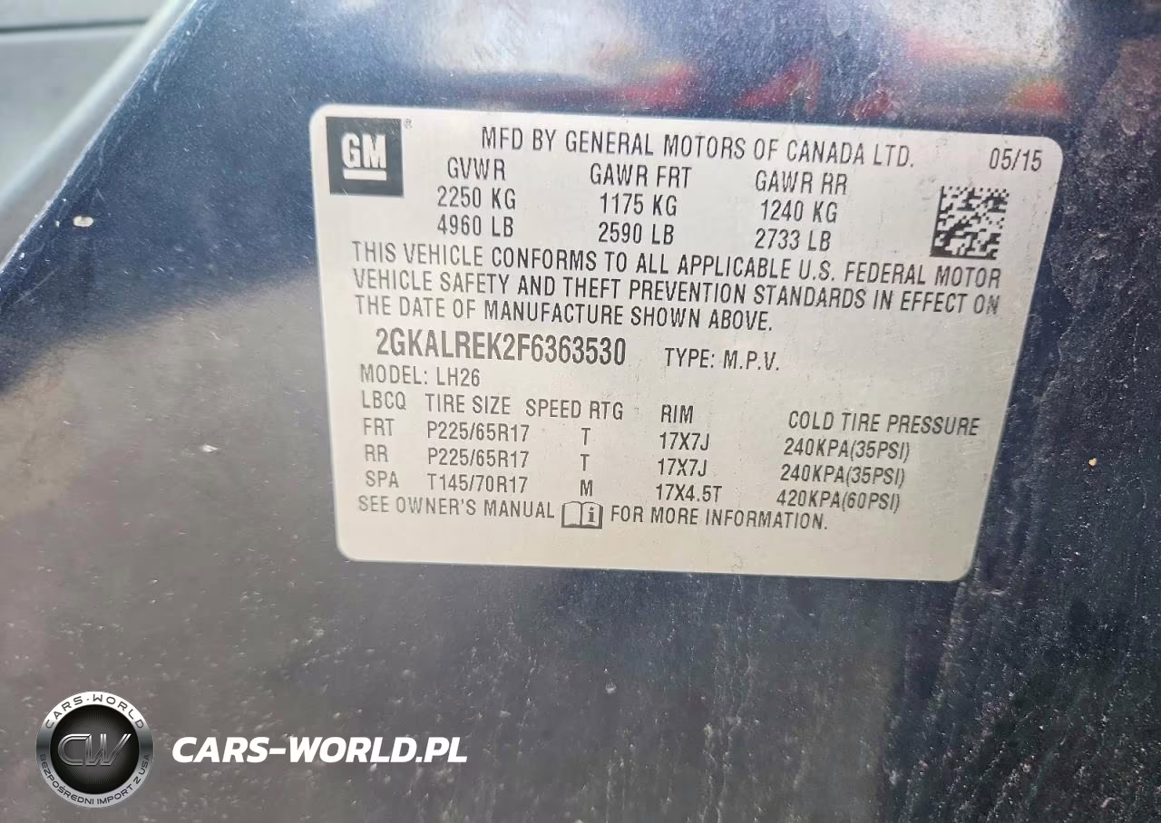 2015 GMC Terrain Sle VIN:2GKALREK2F6363530 - 13