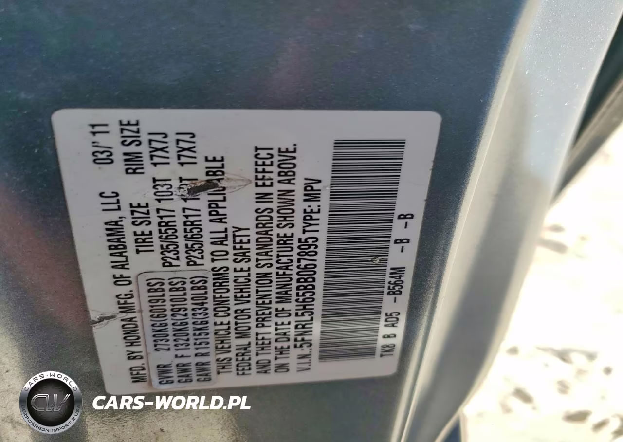 2011 Honda Odyssey Exl VIN:5FNRL5H65BB067895 - 13