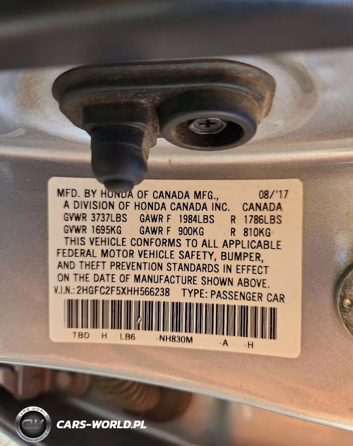 2017 Honda Civic Lx VIN:2HGFC2F5XHH566238 - 12