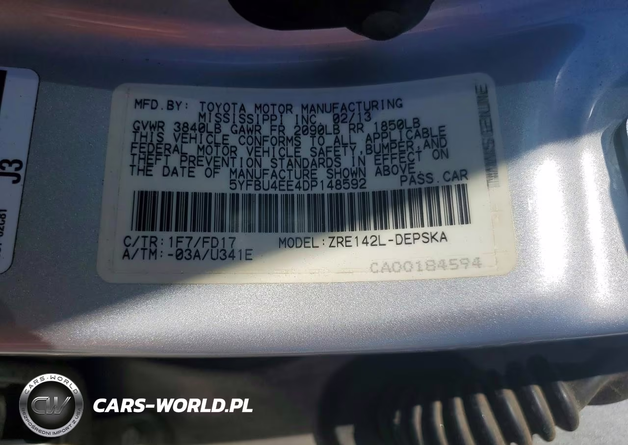 2013 Toyota Corolla S VIN:5YFBU4EE4DP148592 - 13