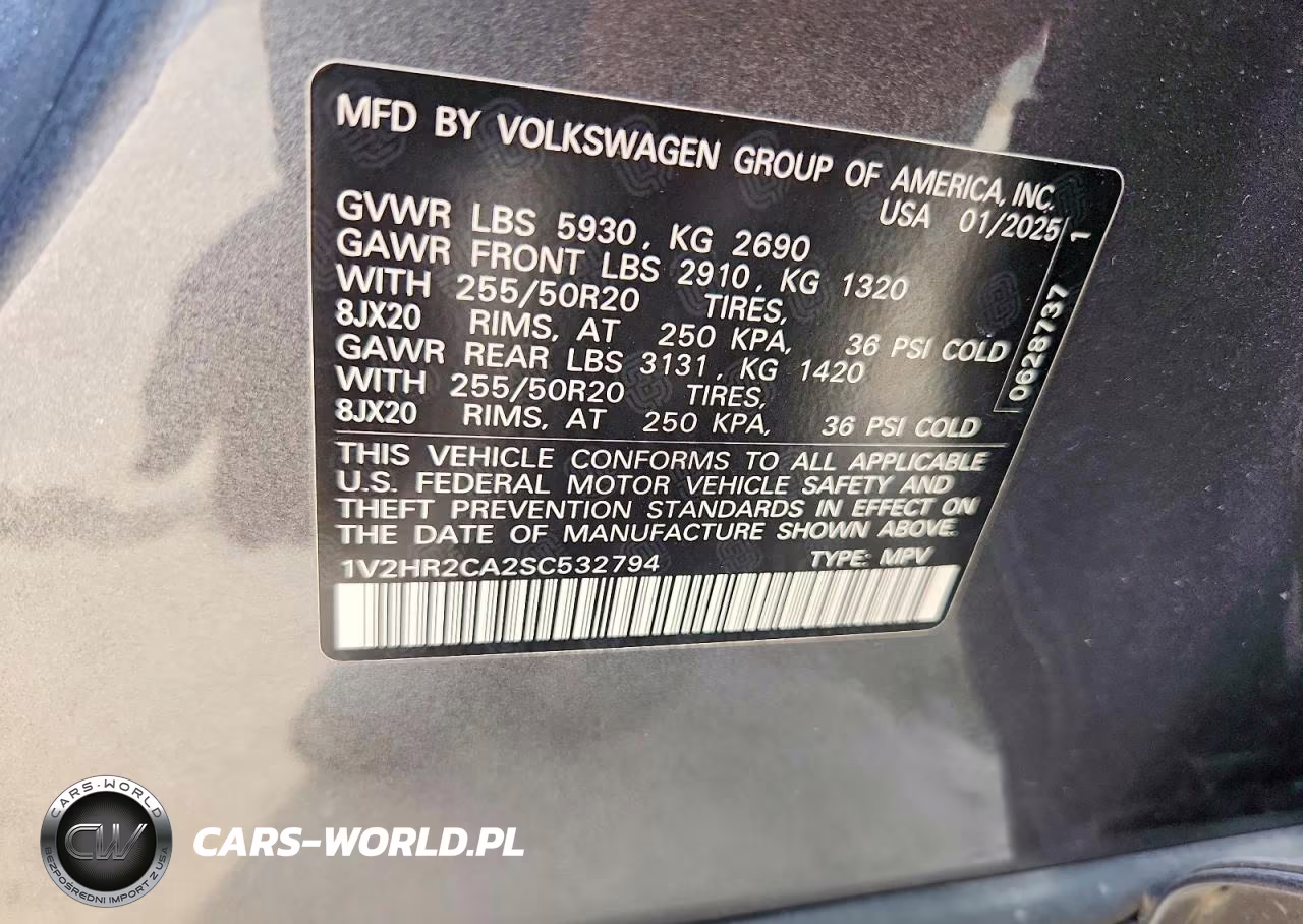 2025 Volkswagen Atlas Se VIN:1V2HR2CA2SC532794 - 13