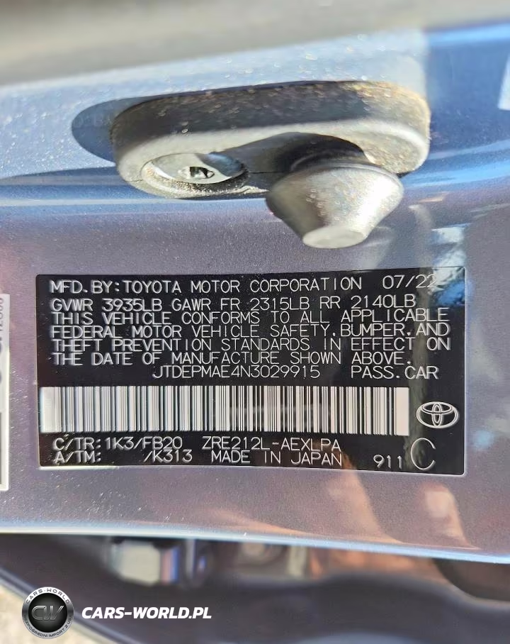2022 Toyota Corolla Le VIN:JTDEPMAE4N3029915 - 12
