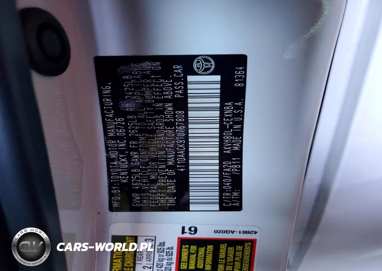 2026 Toyota Camry Le VIN:4T1DAACK9TU767808 - 13