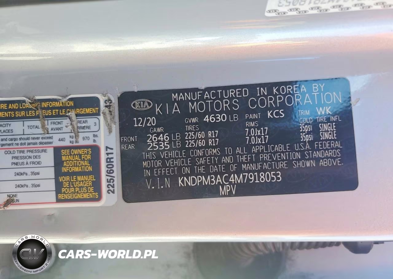 2021 Kia Sportage Lx VIN:KNDPM3AC4M7918053 - 13