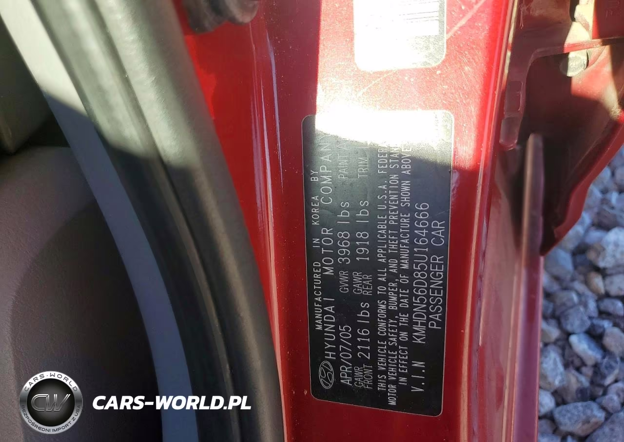 2005 Hyundai Elantra Gls VIN:KMHDN56D85U164666 - 12