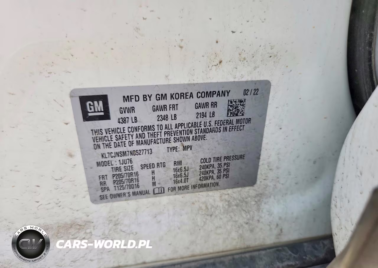 2022 Chevrolet Trax Ls VIN:KL7CJNSM7NB527713 - 12