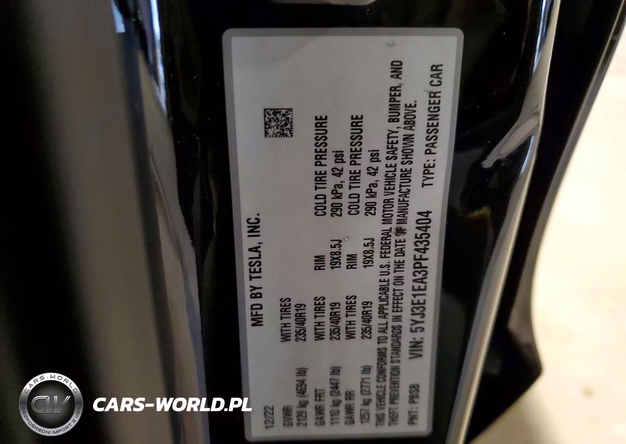 2023 Tesla Model 3 VIN:5YJ3E1EA3PF435404 - 12