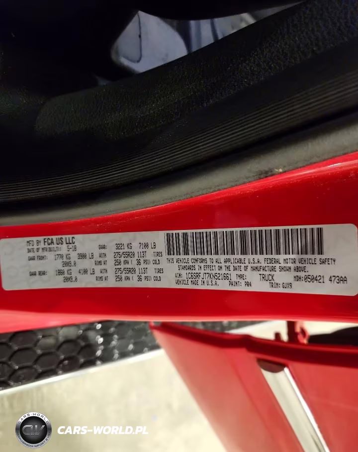 2019 Ram 1500 Laramie VIN:1C6SRFJT7KN521661 - 12