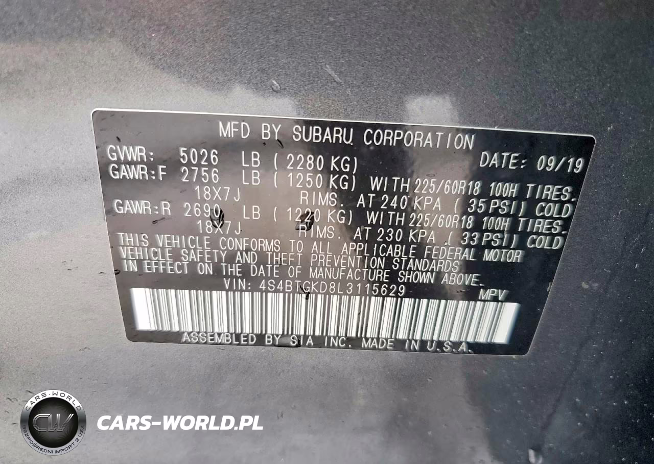 2020 Subaru Outback Onyx Edition Xt VIN:4S4BTGKD8L3115629 - 13