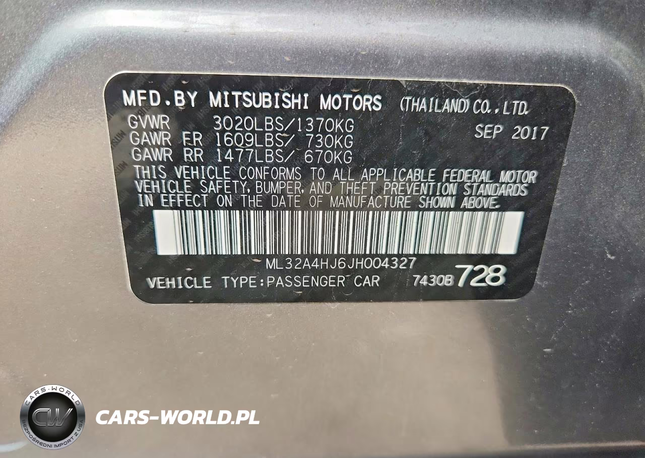 2018 Mitsubishi Mirage Se VIN:ML32A4HJ6JH004327 - 13