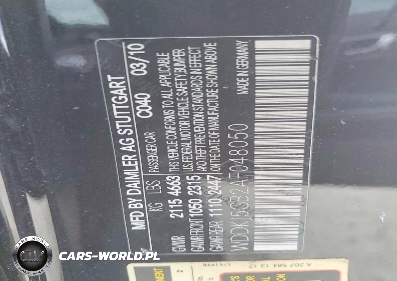 2010 Mercedes-Benz E 350 VIN:WDDKJ5GB2AF048050 - 12