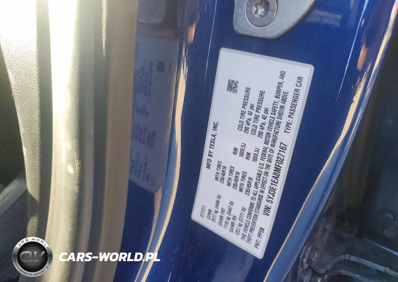 2021 Tesla Model 3 VIN:5YJ3E1EA8MF027167 - 12