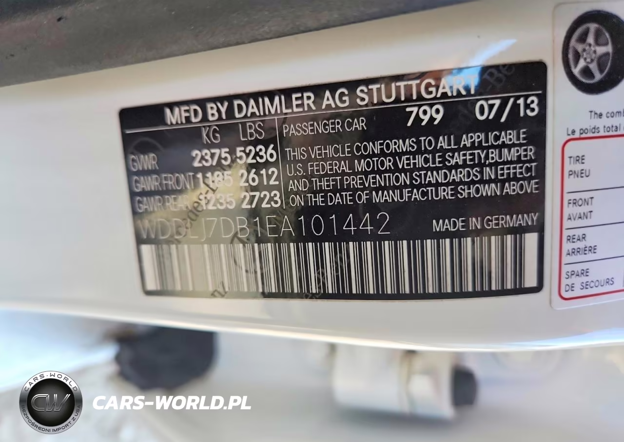2014 Mercedes-Benz Cls 550 VIN:WDDLJ7DB1EA101442 - 12