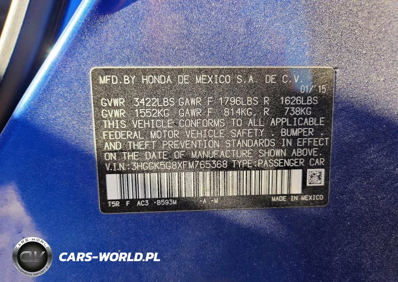 2015 Honda Fit Ex VIN:3HGGK5G8XFM765368 - 12