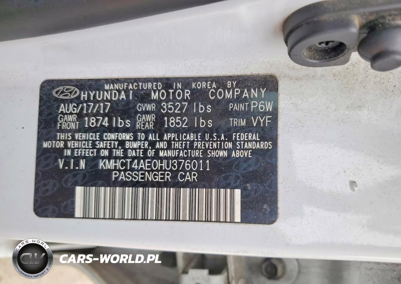 2017 Hyundai Accent Se VIN:KMHCT4AE0HU376011 - 12