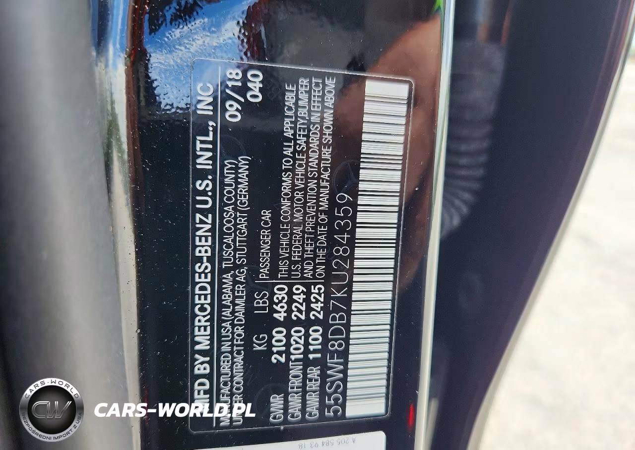 2019 Mercedes-Benz C 300 VIN:55SWF8DB7KU284359 - 13