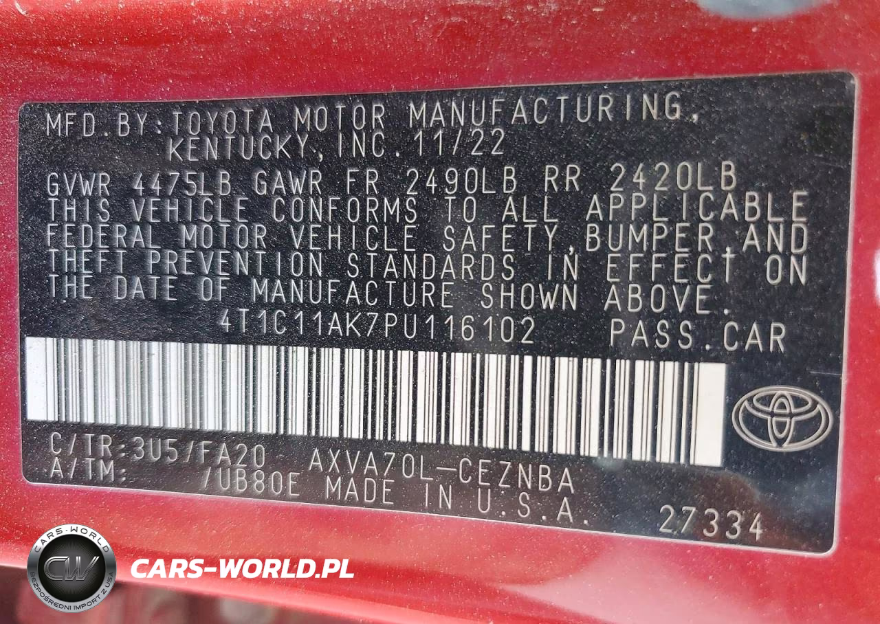 2023 Toyota Camry Le VIN:4T1C11AK7PU116102 - 12