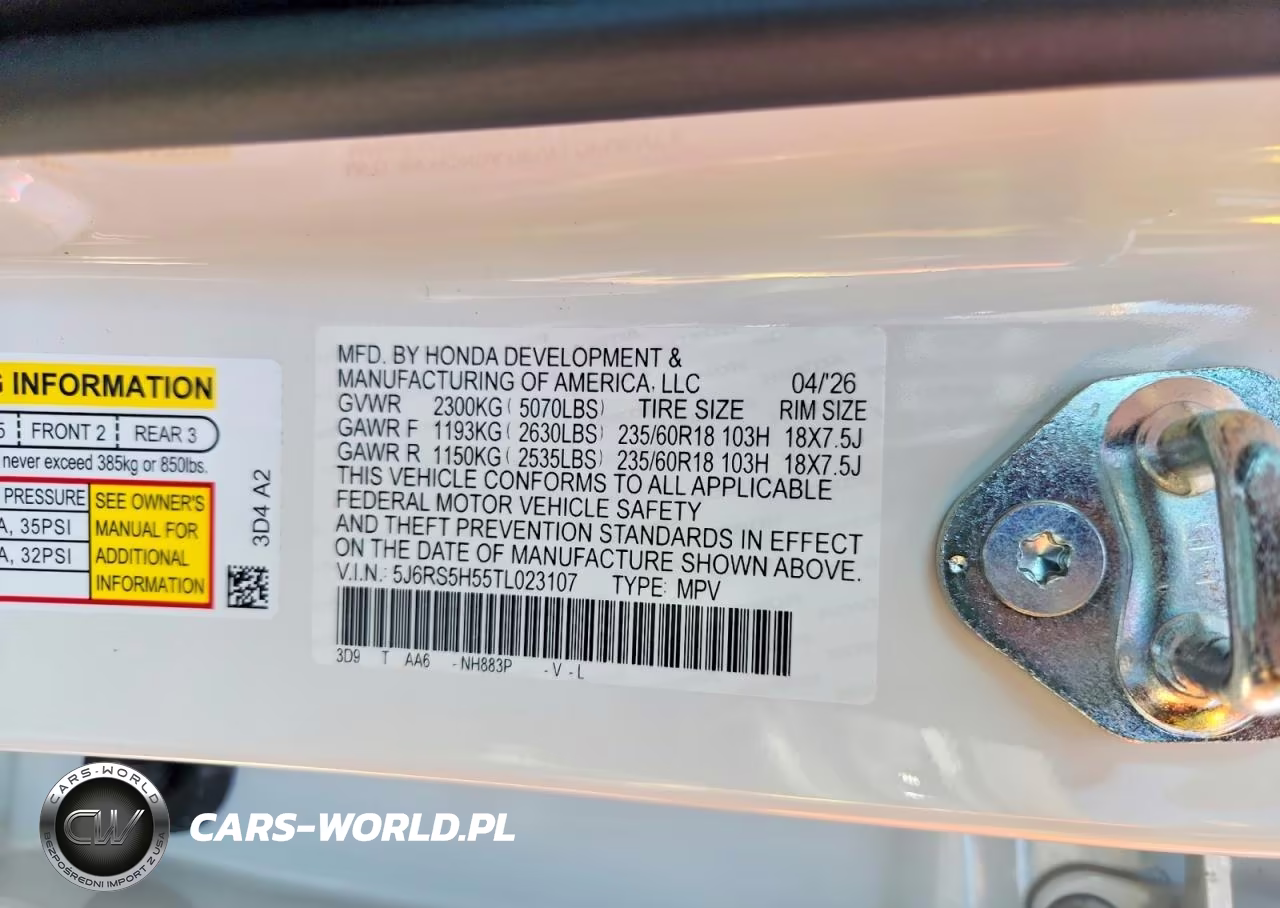 2026 Honda Cr-V Sport VIN:5J6RS5H55TL023107 - 13