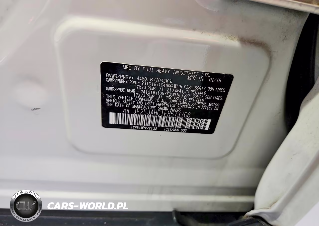 2015 Subaru Forester 2.5I Limited VIN:JF2SJAHC1FH573706 - 14