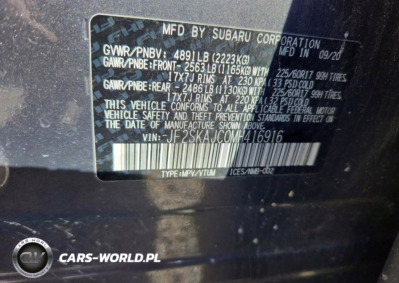 2021 Subaru Forester Premium VIN:JF2SKAJC0MH416916 - 14