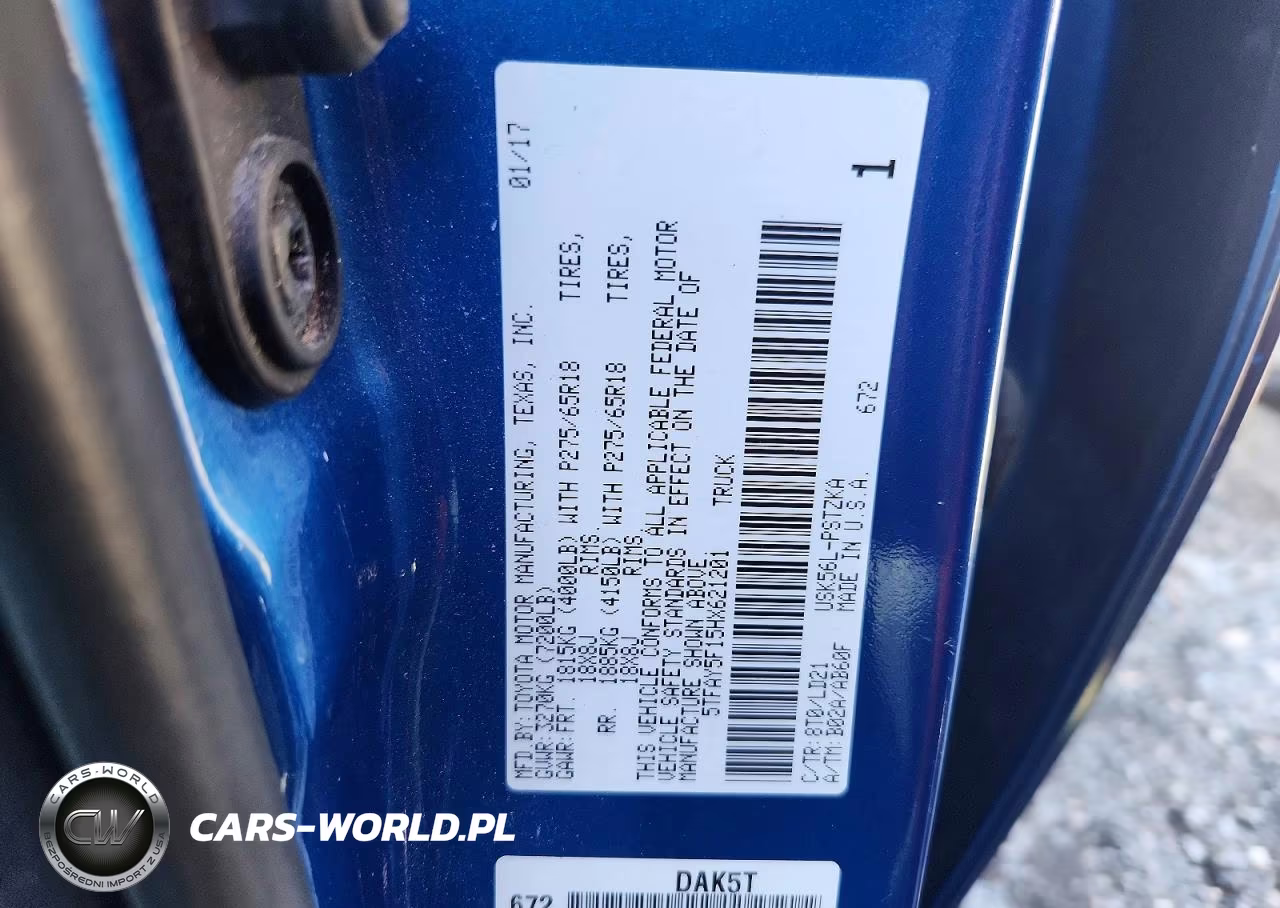 2017 Toyota Tundra 1794 Edition VIN:5TFAY5F15HX621201 - 12