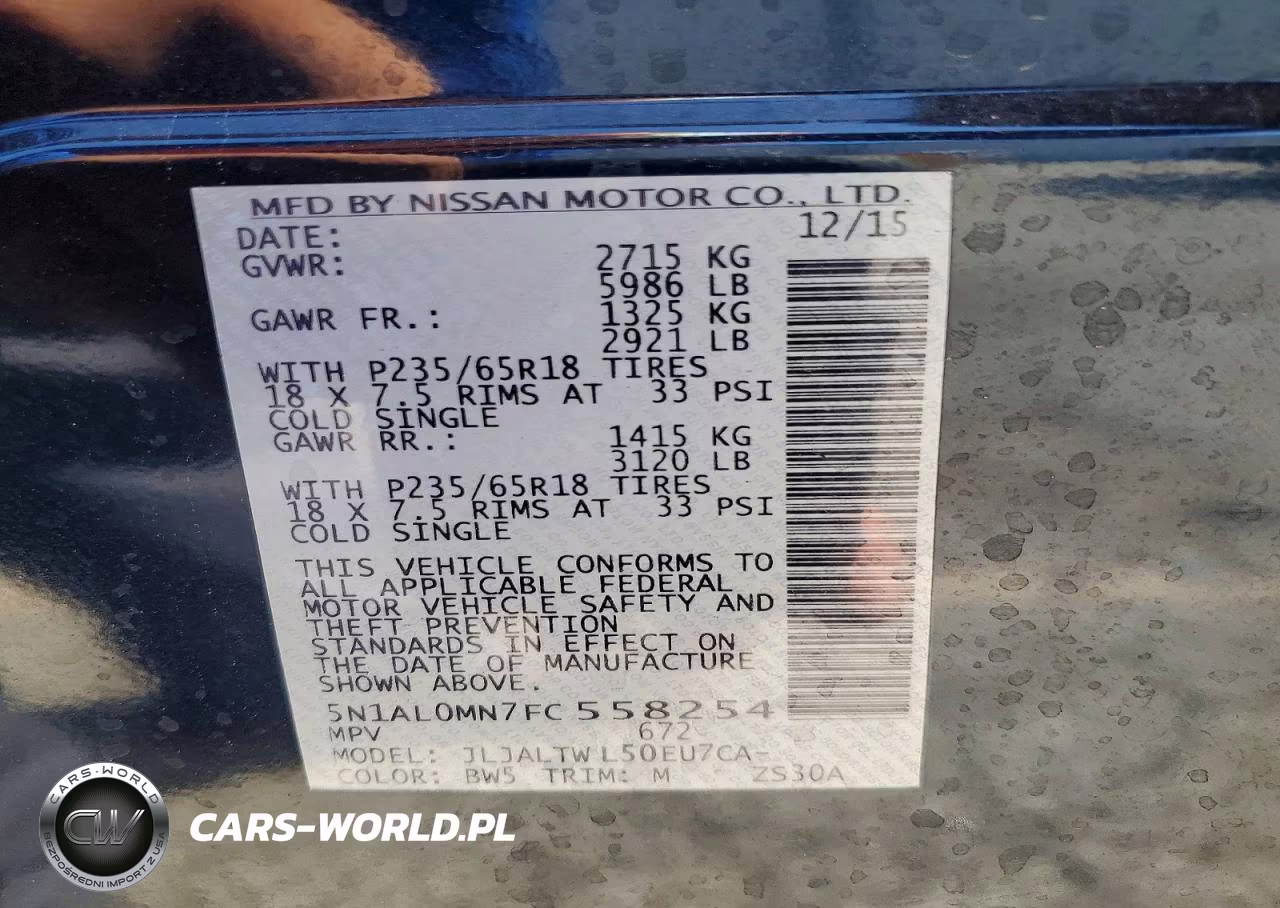2015 Infiniti Qx60 Base VIN:5N1AL0MN7FC558254 - 13