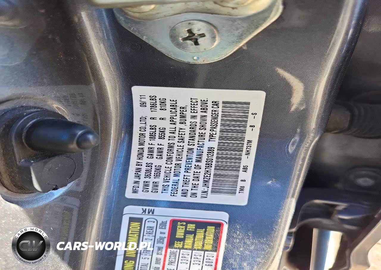 2011 Honda Insight Ex VIN:JHMZE2H76BS012889 - 12